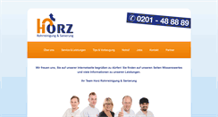 Desktop Screenshot of horz-rohrreinigung.de